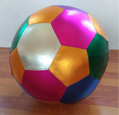 Сенсорный игрушечный цветной пластиковый наполненный плюшевый красочный футбольный мяч для двигательных навыков