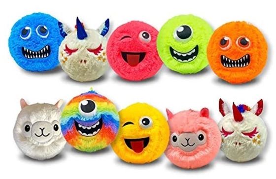 23 см Fuzzy Emoj волосатый надувный шар с дизайном Fuzzy Monster возрастной диапазон 14 лет и старше